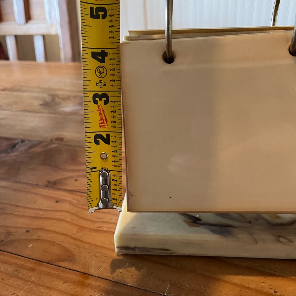 Vintage Faux Marble Resin Flip Photo Holder - Picture 13 of 16
